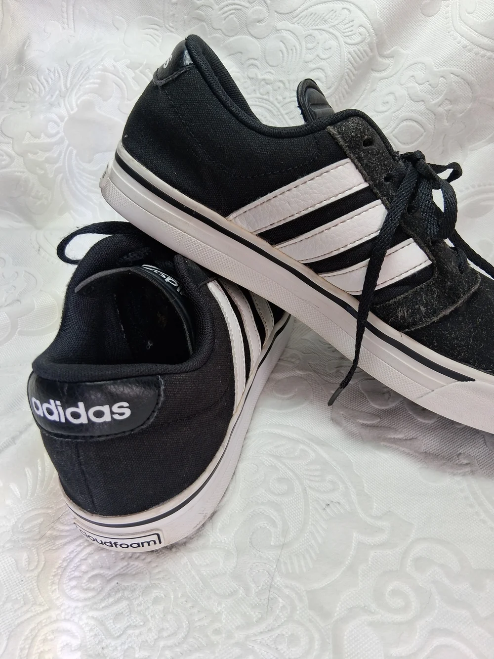 adidas Kids Black and White Low-Top Sneakers